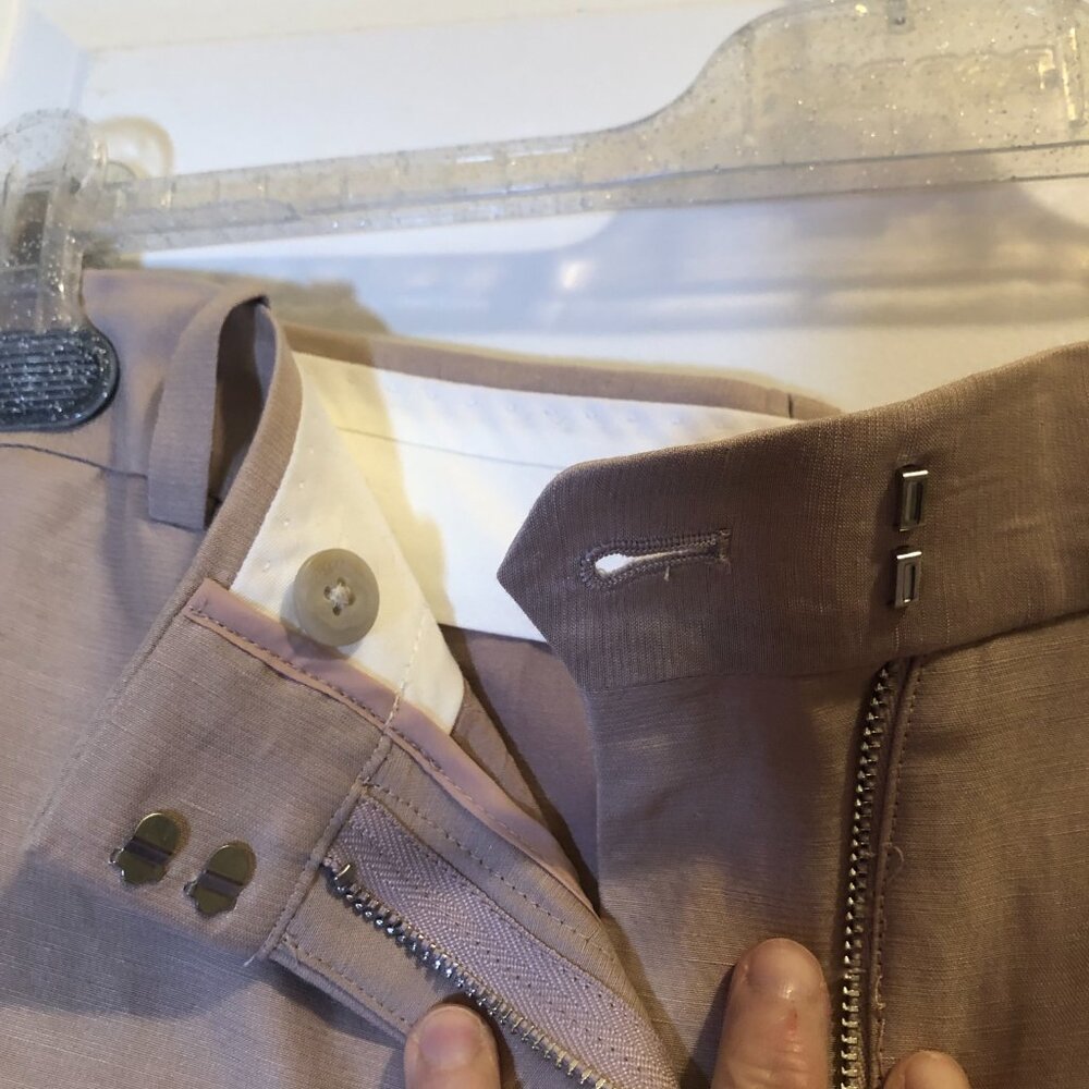 Aritzia Babaton Agency Linen Pant in Kasha Taupe Size 10 EUC - Picture 12 of 15